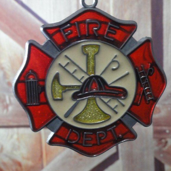 Fire Department Sun catcher~3.5 inches~Colorful Detailed~Never in sun. E… - Picture 3 of 3
